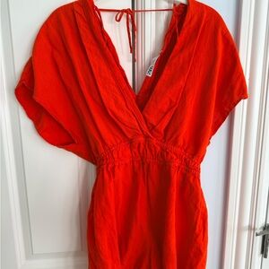 Zara Bright Red Wrap Dress